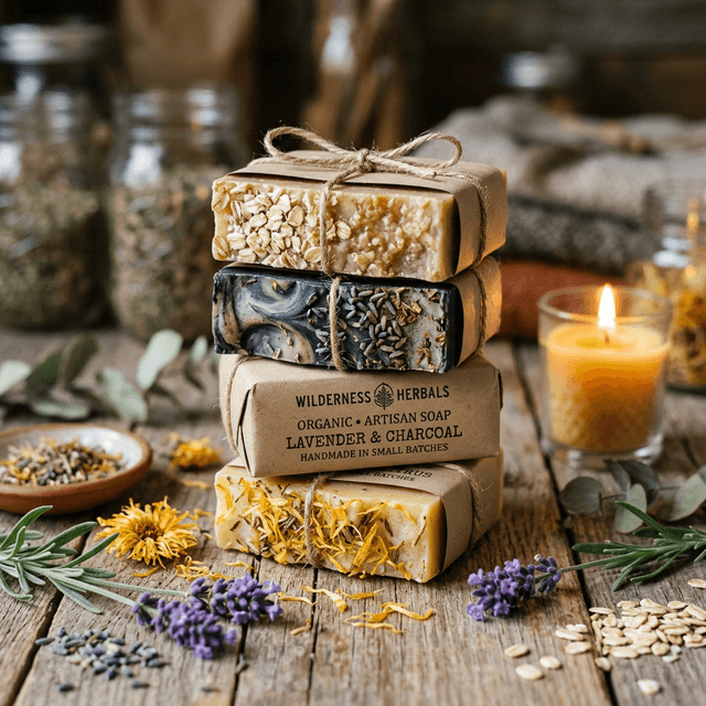 Handmade Herbal Soaps (Set of 3)